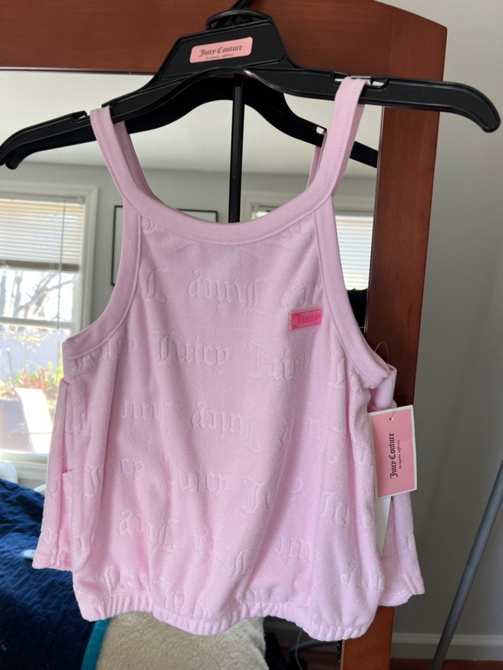 78% Cotton Juicy Couture Set Two Pieces tank and shorts  Shorts Girls 12 pink